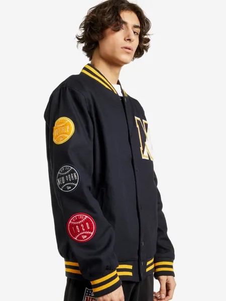 Бомбер мужской New Era Heritage Varsity, Синий