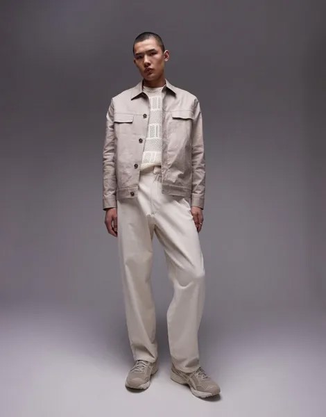 Topman – широкие брюки чинос цвета экрю