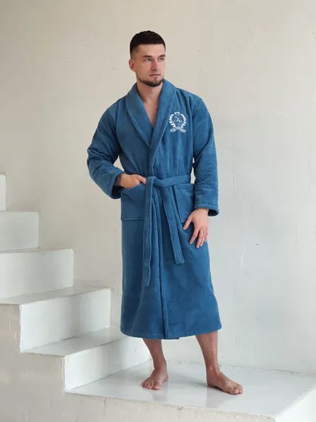 Халат мужской JAN TEX JT05M-22 синий 2XL(48-50)