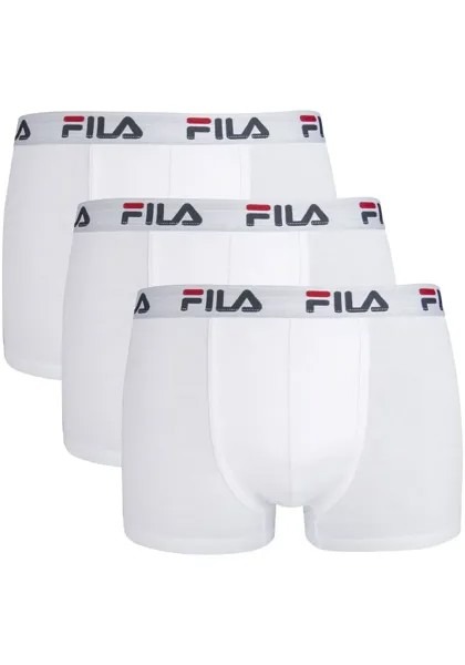 Боксеры Fila (3 шт. в упаковке), с эластичным поясом с логотипом, белый