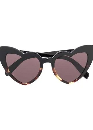 Saint Laurent Eyewear солнцезащитные очки с оправой в форме сердца