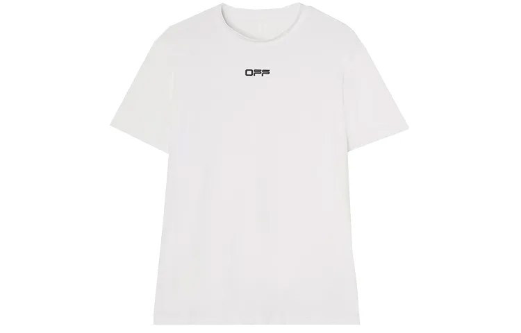 Футболка спортивная с принтом «Стрелка» из материала S/S Off-White, белый