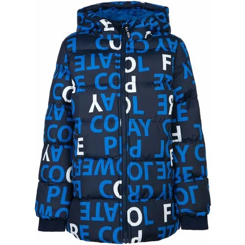 Куртка playToday, размер 122, синий, белый
