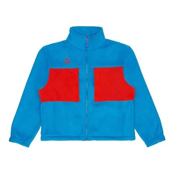 Куртка Nike Casual Cozy Contrasting Colors Fleece Jacket Blue, синий