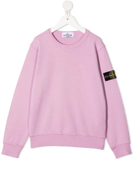 Stone Island Junior толстовка с нашивкой-логотипом