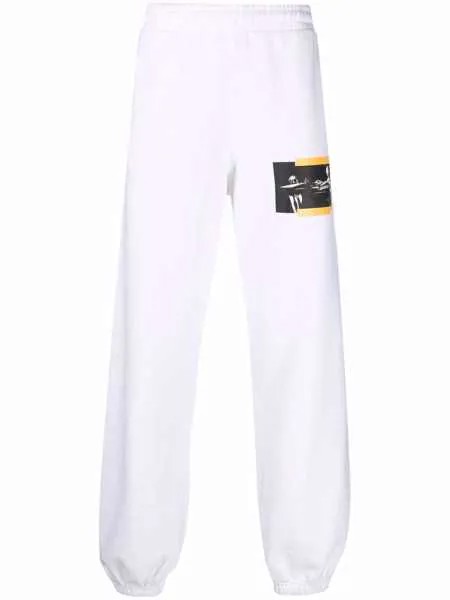 Off-White спортивные брюки с принтом Caravaggio