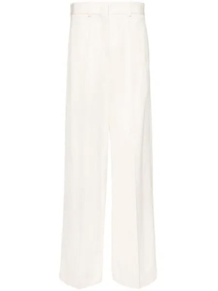 Jil Sander широкие брюки строгого кроя, нейтральный цвет