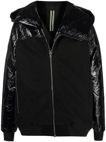 Rick Owens DRKSHDW куртка с капюшоном и жатым эффектом