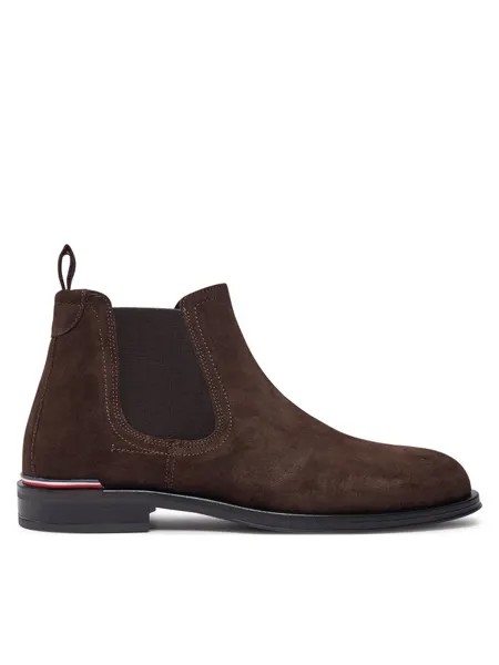 Ботинки Челси Tommy Hilfiger Chelsea Core Rwb Hilfiger Suede Chelsea FM0FM04757 Marrón, коричневый