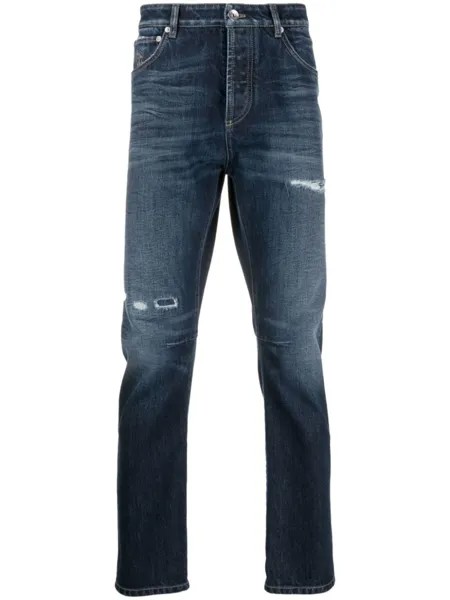Brunello Cucinelli прямые джинсы с заниженной талией, синий