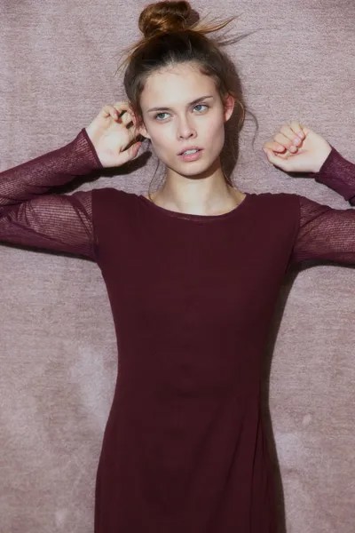 Двухслойное облегающее платье H&M, красный
