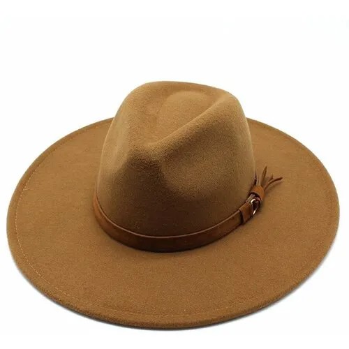 Шляпа , размер 56, коричневый