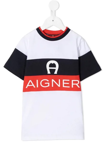 Aigner Kids футболка с логотипом