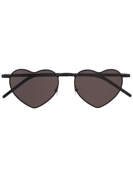 Saint Laurent Eyewear солнцезащитные очки в оправе в форме сердца