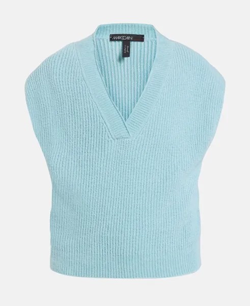 Пуловер с короткими рукавами Marc Cain, синий