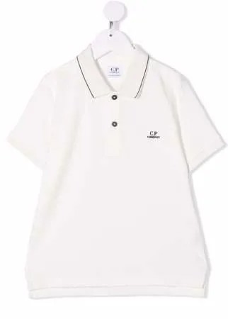 C.P. Company Kids рубашка поло с вышитым логотипом
