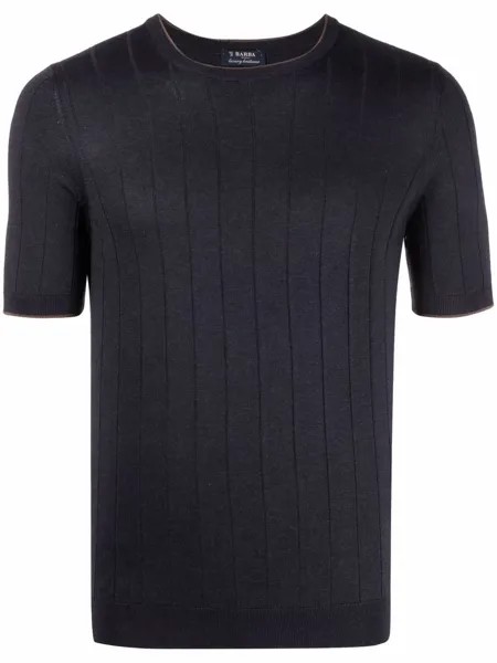 Barba ribbed-knit silk T-Shirt