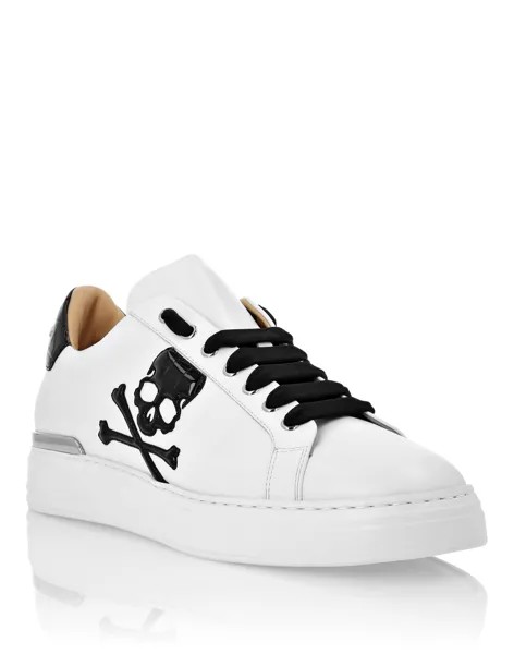 Кроссовки Lo-Top Skull&Bones Philipp Plein, цвет White / Black