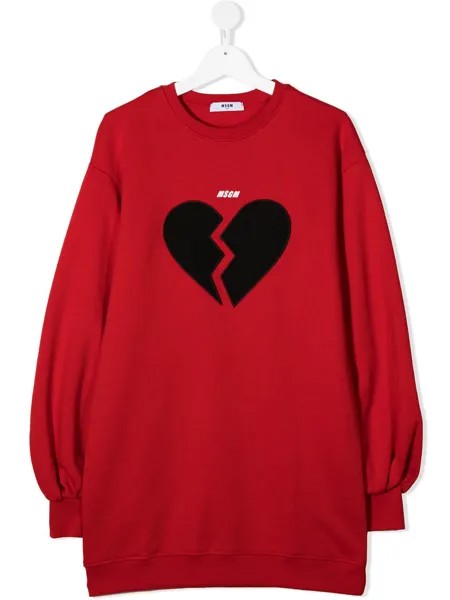 Msgm Kids платье-толстовка с принтом