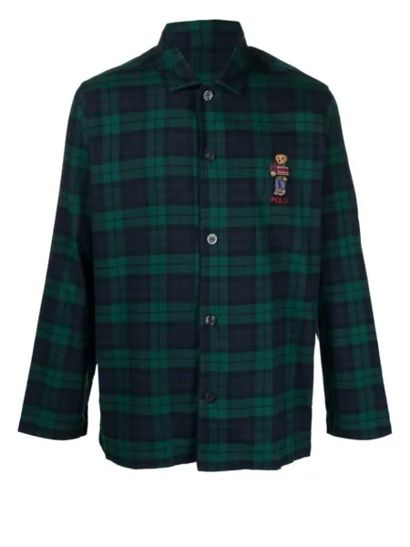 Polo Ralph Lauren пижама в клетку тартан, зеленый