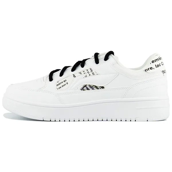 Кроссовки LINING Skateboarding Shoes Women's Low-top Black, белый