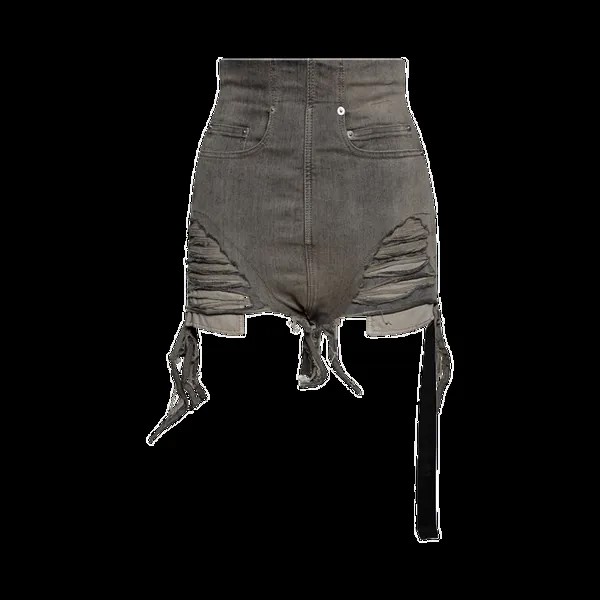 Шорты Rick Owens DRKSHDW Dirt Cutoff Denim 'Mineral Fringed', загар