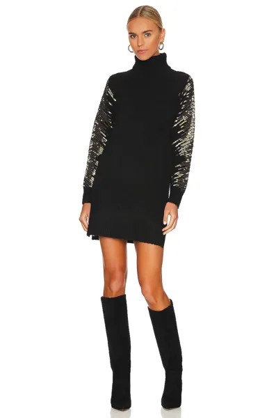 Платье superdown Rudie Sparkle Sleeve, черный