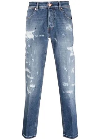 Pt05 прямые джинсы с эффектом потертости