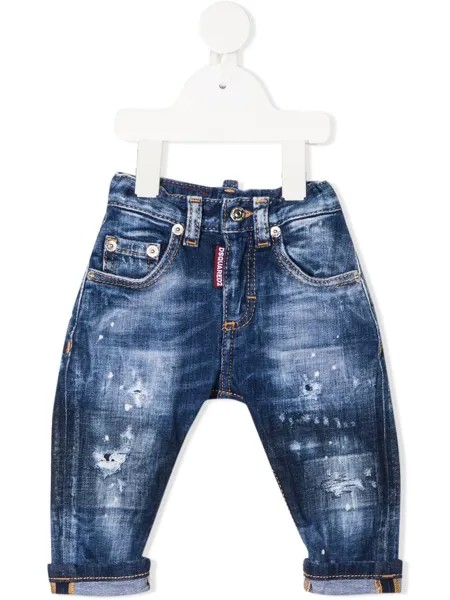 Dsquared2 Kids джинсы с эффектом потертости