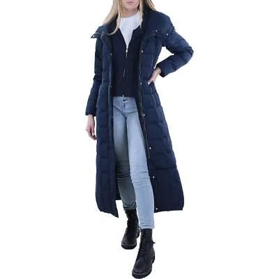 Женское длинное стеганое пуховое пальто Cole Haan с капюшоном