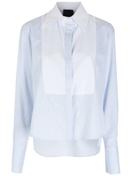 Andrea Bogosian блузка в тонкую полоску с контрастной манишкой