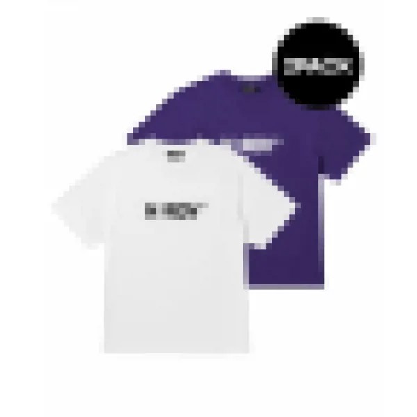 NERDY Blank Big Logo Short Sleeve T-shirt 2PACK White/Dark Purple