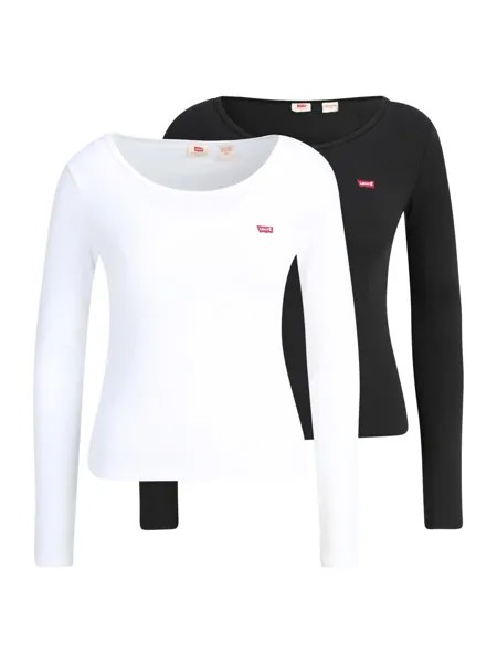 Лонгслив LEVI'S  LS 2 PACK TEE, черный/белый