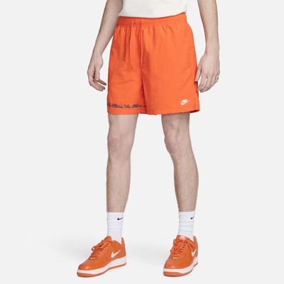 Шорты Nike Club Fleece, цвет Safety Orange/White