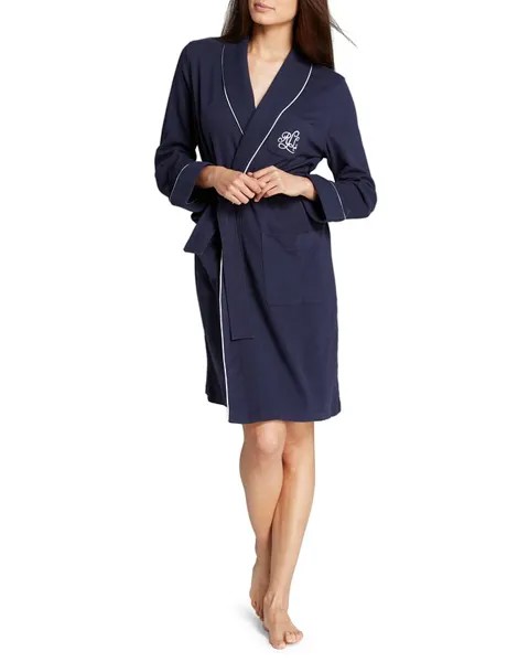 Короткий халат со стеганым воротником и манжетами Ralph Lauren