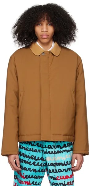 Светло-коричневая стеганая куртка Marni