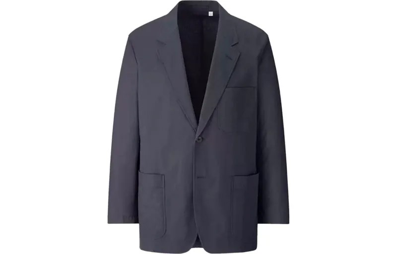 Деловой костюм мужской темно-синий Uniqlo, темно-синий
