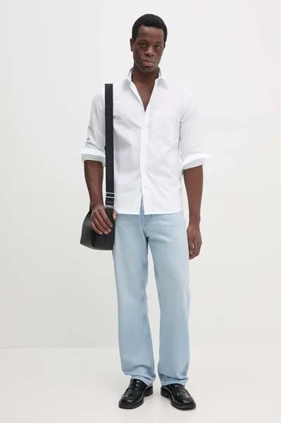 Хлопковая рубашка Calvin Klein Jeans, зеленый