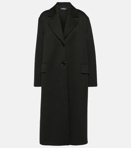Однобортное трикотажное пальто radice 'S Max Mara, черный