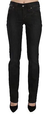 GALLIANO Джинсы Черные облегающие вельветовые джинсовые повседневные брюки со средней талией s. W27 $500