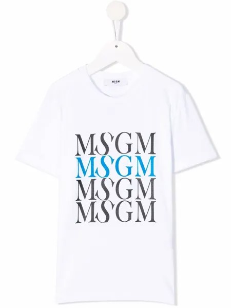 MSGM Kids футболка с логотипом