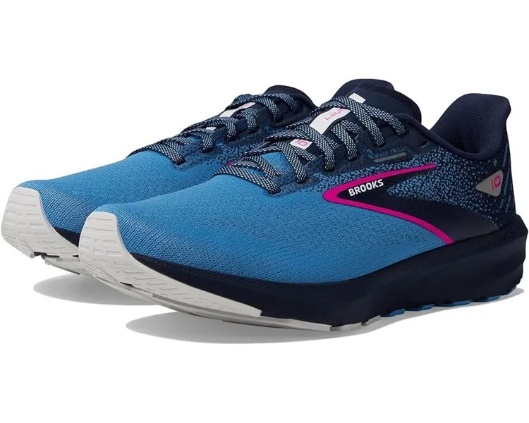 Кроссовки Brooks Launch 10, цвет Peacoat/Marina Blue/Pink Glo