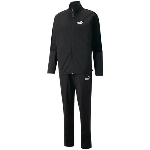 Костюм PUMA, олимпийка и брюки, силуэт прилегающий, карманы, размер XL, черный