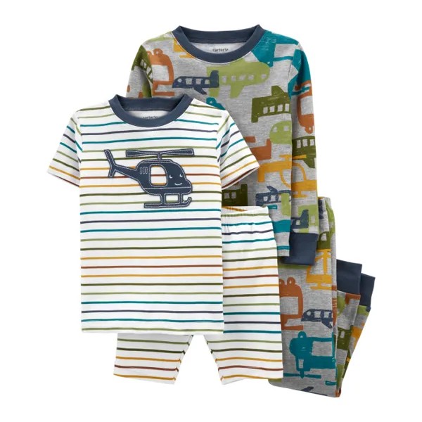Carter's Пижама для мальчика с вертолетами (4 предмета)