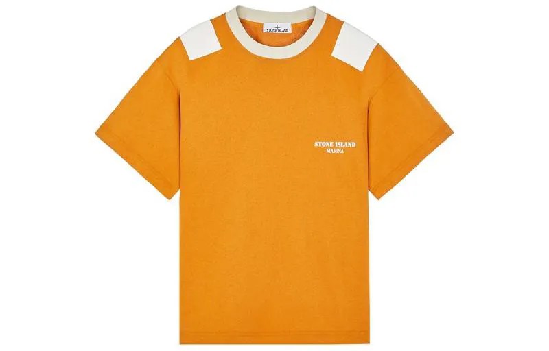Футболка унисекс ржаво-желтая Stone Island, желтый