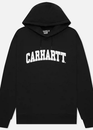 Мужская толстовка Carhartt WIP University Hooded 9.4 Oz, цвет чёрный, размер S