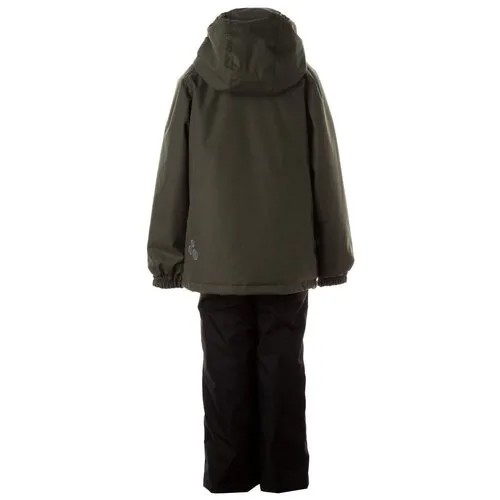 Детский комплект куртка и брюки HUPPA REX, тёмно-зелёный/ чёрный 10157, размер 158