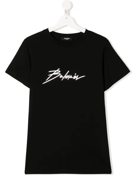 Balmain Kids футболка с логотипом