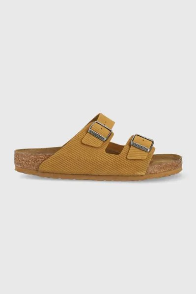 Вельветовые замшевые шлепанцы Arizona Birkenstock, коричневый