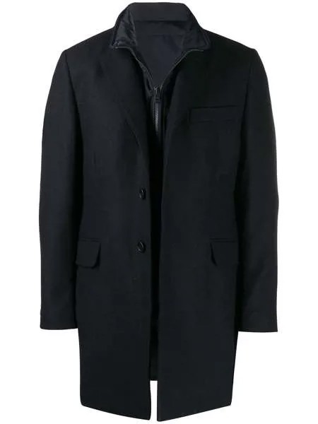 Fay классическое пальто с дутой подкладкой